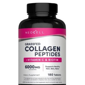 NeoCell Peptides de collagène + Vitamine C et Biotine – 6 000 mg